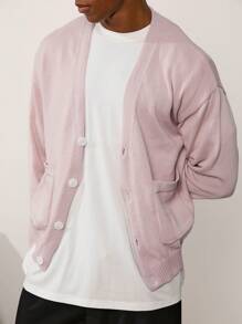 Forever 21 粉色宽松 Boucle 开衫 - 粉色 - 查看 5