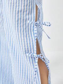 RueChic Side Detailed Cozy Pant - Blue - View 6