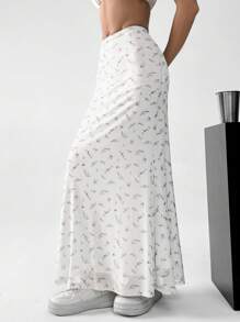 Muchica Váy xòe hoa thanh lịch dành cho nữ, mùa xuân và mùa hè - trắng - Xem 3