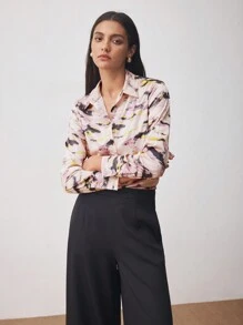 BizChic 女士印花纽扣长袖衬衫