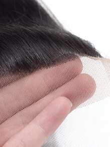 Straight Hair 180% Density 1pc Invisible True 4X4 Lace Closure Single Tiny Knots Silky Straight Human Hair Pre Plucked With Baby Hair For Women Natural Black Color 8-18 Inch