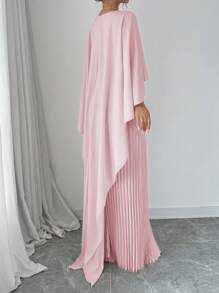 Selianne Đầm Maxi Cổ Chữ V Màu Trơn Cho Nữ, Trang Phục Đi Nghỉ Cho Nữ - Hồng - Xem 2