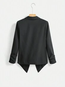 Modelyn Women Solid Color Shawl Collar 3/4 Sleeve Elegant Office Suit Jacket For Spring Autumn - Black - View 2