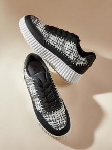 CUCCOO EASI 女士厚底坡跟运动鞋 秋季 - 黑色 - 查看 10