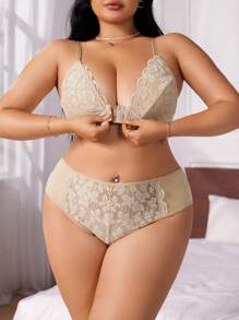 2 sztuki/zestaw Plus Size Lace Shell Edge Camisole Underwear