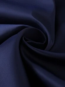 SHEIN 2 pièces/set Pyjama pour pré-adolescents garçons, cardigan à col châle bleu marine unicolore et pantalon, ignifuge, confortable