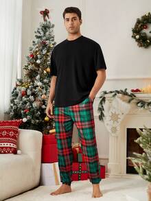 Quần dài mặc nhà in họa tiết kẻ caro cho nam - Nhiều màu - Xem 3