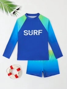 Tween Boys Printed Swimming Trunks - Multicolor - View 1