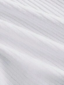 SHEIN MOD Chân váy đuôi cá màu trắng bằng vải nhung kẻ, cạp cao, thắt hai dây, chân váy đuôi cá màu trắng bằng vải nhung kẻ, cạp cao, thắt hai dây, thích hợp cho lễ hội và mùa thu. - trắng - Xem 4