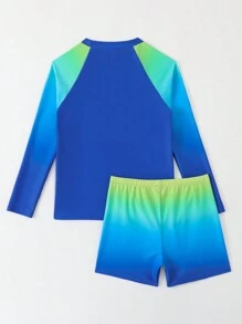 Tween Boys Printed Swimming Trunks - Multicolor - View 2