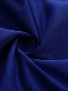 Manfinity Roghcode Celana Jogging Kasual Pria Motif Api dengan Tali Serut di Pinggang, Potongan Longgar - Biru - View 4