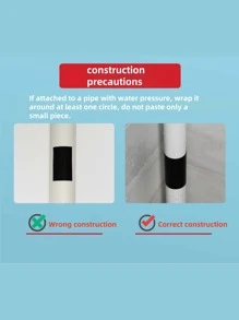 1pc Waterproof Sealing Tape For Leak Repair, Bucket Leak Repair, Pipe Leak Repair, Outdoor Garden Leaky Hose, Pipe Bonding, Sealing, Insulation Tape Repair - Black - View 6