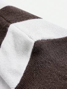 Manfinity NXTstreet Men's Letter & Striped Short Sleeve Knit Shirt, Summer - Multicolor - View 6