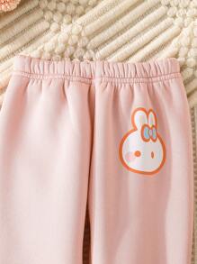3pcs Baby Girl Cute Rabbit Print Casual Pants, Autumn And Spring Outdoor Wear - Multicolor - View 7