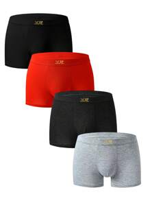 Manfinity Underwear&Sleepwear Basics 男式简约印花平角裤 - 彩色 - 查看 8