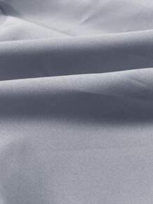 INAWLY Plus Size Casual Solid Color Dropped Shoulder Split Hem Shirt For Spring And Autumn Fall Cloth For Women - Light Grey - View 5