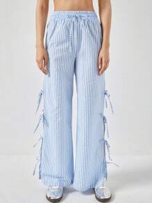 RueChic Side Detailed Cozy Pant - Blue - View 2