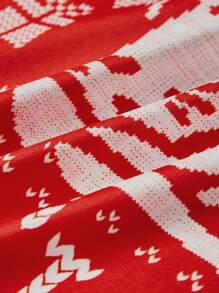 Tobefonseca 艺术家卡通休闲日常穿着圣诞猫图案可爱小猫图形印花提花针织长袖上衣和裤子女士睡衣套装，适合秋冬季、假日