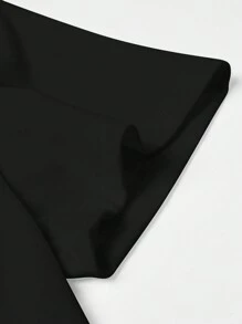 SHEIN LUNE Áo thun thường ngày in chữ Back To School dành cho nữ - màu đen - Xem 3