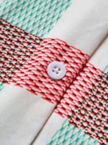 Garabateo Artist Plaid & Floral Flower Print Long Sleeve Top & Pants Warm Pajamas Set, For Holiday, Spring & Summer, Going Out