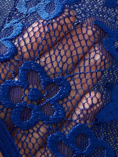 1pc Kanten Contrast Mesh Ladies' Verleidelijke One Piece Lingerie Bodysuit Going Out view 3