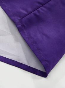 Manfinity EMRG Men's Casual Front Zipper Short Sleeve Graphic Print Shirt, Daily Wear - Purple - View 7