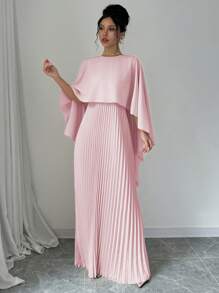 Selianne Đầm Maxi Cổ Chữ V Màu Trơn Cho Nữ, Trang Phục Đi Nghỉ Cho Nữ - Hồng - Xem 6