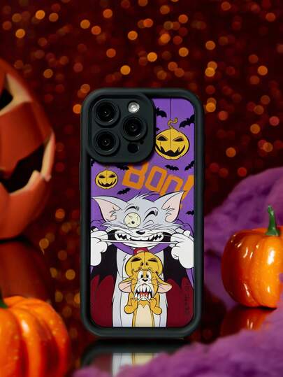 TOM & JERRY X SHEIN Cartoon Print Mobile Phone Case,Compatible With IPhone