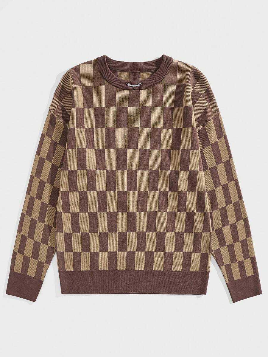 Manfinity VCAY 男士针织时尚休闲修身长袖毛衣，适合秋冬