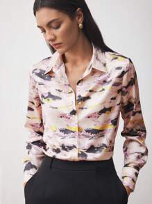 BizChic 女士印花纽扣长袖衬衫