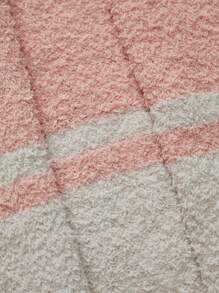 Teen Girl Contrast Color V-Neck Loose Fit Cardigan Sweater, Suitable For Casual Outings, Parties And Shopping, Autumn/Winter, Korean Style