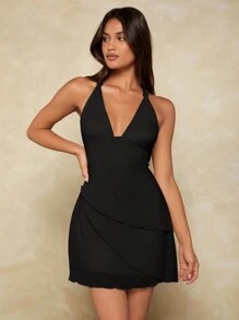 Forever 21 黑色短款连衣裙 返校节礼服 黑色返校节礼服 - 黑色 - 查看 7