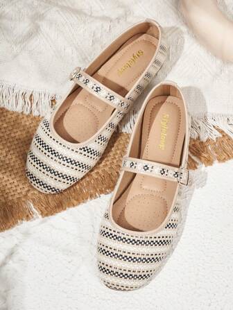 Styleloop Women's Casual Comfort Flat Shoes With Contrast Color Fall