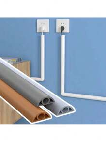 3mX2cm Floor Cable Cover PVC Cord Protector Self-Adhesive Power Cable Protector Extension Electric Wire Duct Slot Cable Manage