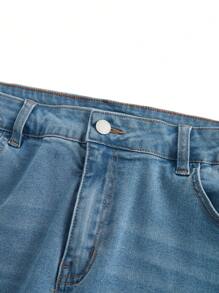 Manfinity LEGND Quần Jeans Skinny Denim Xanh Nhạt Cỡ Lớn Cho Nam - Rửa nhẹ - Xem 4