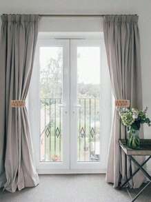 SHEIN 1 pieza/2 piezas Sujetador de cortinas de cuerda trenzada, accesorios de moda para decoración del hogar, decoración de la casa, Día de San Valentín, boda de San Valentín, cumpleaños