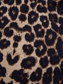 Manfinity RebelGame 男士针织时尚日常休闲豹纹松紧腰直筒裤 - 彩色 - 查看 3