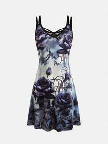 EMERY ROSE 女式印花针织连衣裙 - 彩色 - 查看 1