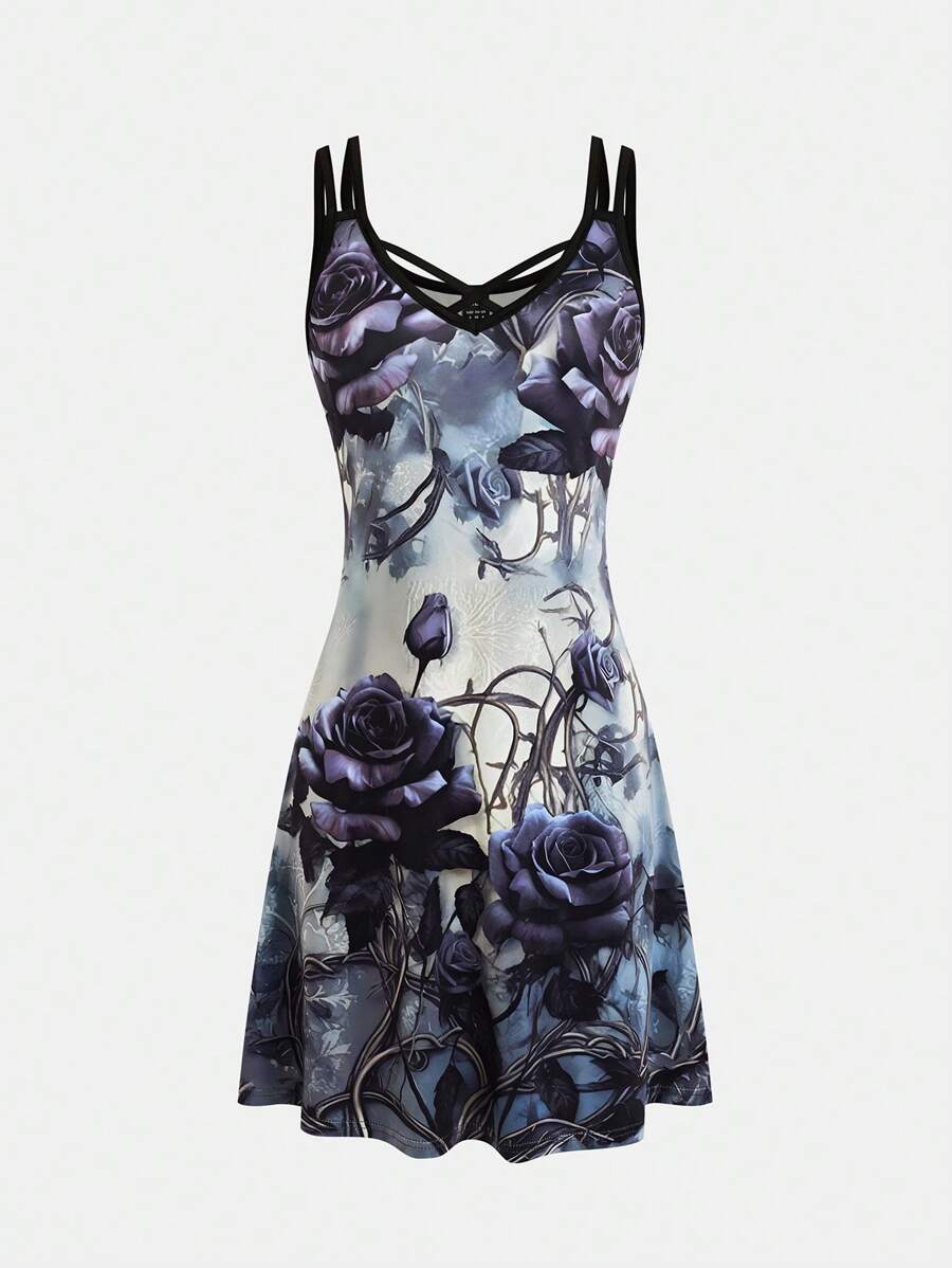 EMERY ROSE 女式印花针织连衣裙 - 彩色 - 查看 1