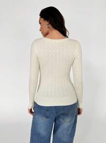 SHEIN Unity 女士休闲纯色修身毛衣，春/秋