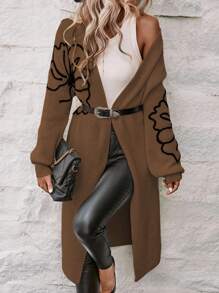 Chiquease 女士长袖长开衫（花卉图案，未定位） - 彩色 - 查看 7