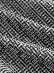 SHEIN MOD 圆领无袖蝴蝶结格子 A 字裙、文艺复兴裙、返校节短裙、半正式裙、复古格子裙、音乐会女装、优雅女裙、蝴蝶结裙、仙女服装裙、女士轻便裙 - 黑色 - 查看 4