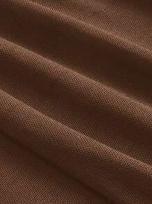 SHEIN MOD Minifalda ajustado de mujer de unicolor con doble capa de malla transparente - Café integral - Ver 7