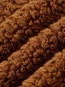 Cozy Pixies 2pcs Baby Girls Cute Cat Print Thickened Crew Neck Sweatshirt And Pants Set - Brown - View 7