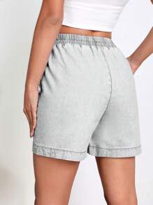 Short en jean casual lavé pour l'été