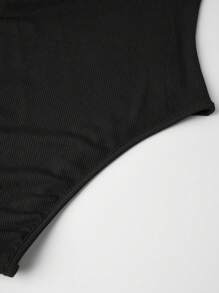Olithes Petite 2 件套休闲纯色连体裤套装，春夏 - 黑色 - 查看 4