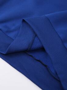 Manfinity Dauomo Sudadera con capucha de talla grande para hombre con bolsillo bordado con letra, uso casual diario