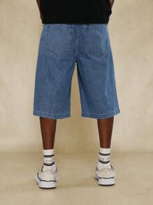 SUMWON Quần Jeans Sọc - Màu xanh lam - Xem 4