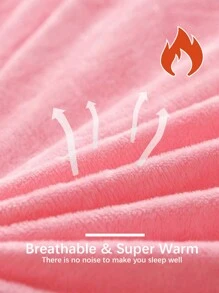 三件套纯色蓬松床上用品，包含一个被套和两个枕套，适用于卧室、客房，尺寸可选：特大号、大号、标准双人床、单人床，圣诞礼物 - 粉色 - 查看 6