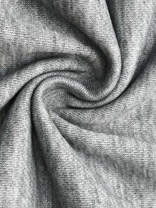 Manfinity Hypemode Men's Print Hooded Sweatshirt And Shorts Set - Grey - View 4